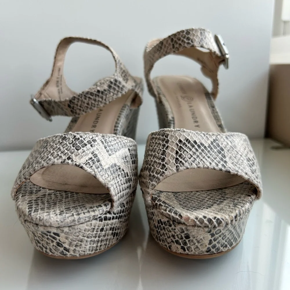Chinese Laundry Snake Print Platform Heels